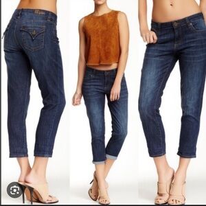 Kut from the Kloth Bardot Skinny Boyfriend cropped jeans‎ Sz 16 W